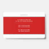 ID für rote Bildvorlage für Pressereferenten Ausweis (Rückseite)