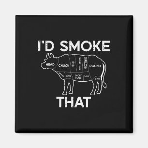 Id Grill, dass Kuhfleisch Fleisch Diagramm Grillen Magnet