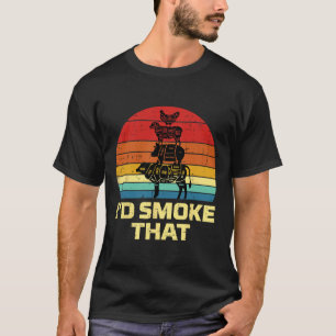 Id Grill, dass Retro Grillen Barbecue Grill Fleisc T-Shirt