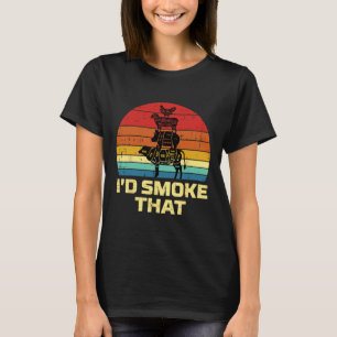 Id Grill, dass Retro Grillen Barbecue Grill Fleisc T-Shirt