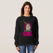 Id Hit Like a Girl Womens Percussionists Drummer   Sweatshirt (Vorne ganz)