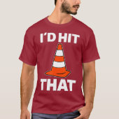 ID Hone - Funny Autocross Design mit Cone T-Shirt (Vorderseite)