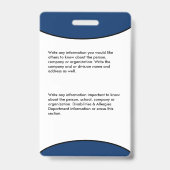 ID Identification Card Bar Code Foto Mitarbeiter Ausweis (Rückseite)