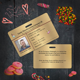 ID-Identifikation Mitarbeiter Foto Gold Custom Ausweis