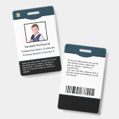 ID Identifizierungskarte Bar Code Foto Abzeichen Ausweis (Front & Back)
