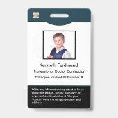 ID Identifizierungskarte Bar Code Foto Abzeichen Ausweis (Front)