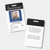ID-Identifizierungskarte Mitarbeiter-Foto Ausweis (Vorder- & Rückseite)