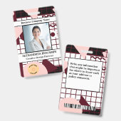 ID-Identifizierungskarte Mitarbeiter-Foto Ausweis (Vorder- & Rückseite)