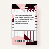 ID-Identifizierungskarte Mitarbeiter-Foto Ausweis (Rückseite)