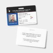 ID-Identifizierungskarte Mitarbeiter-Foto Ausweis (Vorder- & Rückseite)