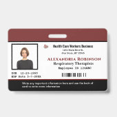 ID-Identifizierungskarte Mitarbeiter-Unternehmen Ausweis (Vorderseite)