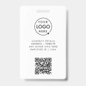 ID-Karte des Unternehmens | Moderner Mitarbeiter m Ausweis (Rückseite)