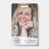 ID-Karte des Unternehmens | Moderner Mitarbeiter m Ausweis (Vorderseite)