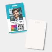ID-Karte Foto Firmenlogo QR-Code hochladen Ausweis (Vorder- & Rückseite)