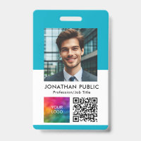 ID-Karte Foto Firmenlogo QR-Code hochladen