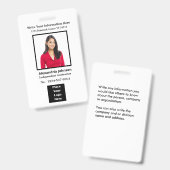 ID-Karte für Firmenmitarbeiter Ausweis (Vorder- & Rückseite)