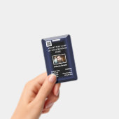 ID-Karte für Mitarbeiter | Blaue Marine mit Foto Ausweis (Handheld)
