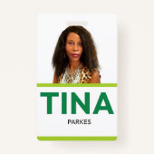 ID-Karte mit Vor- und Nachname Abzeichen Ausweis (Rückseite)