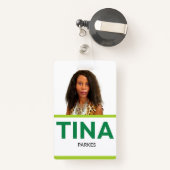 ID-Karte mit Vor- und Nachname Abzeichen Ausweis (Rückseite mit Rechteck)