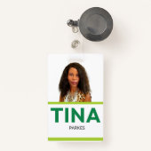 ID-Karte mit Vor- und Nachname Abzeichen Ausweis (Vorderseite mit Rechteck)