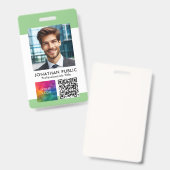 ID-Karte QR-Code Firmenlogo Tags Ausweis (Vorder- & Rückseite)