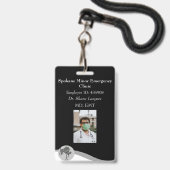 ID Lanyard Abzeichen Medical Foto Black Ausweis (Front with Lanyard)