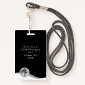 ID Lanyard Abzeichen Medical Foto Black Ausweis (Rückseite mit Schlüsselband)