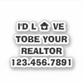 ID-Liebe, um Ihr Immobilienplaner zu sein, der Ihr Aufkleber (Vorderseite)