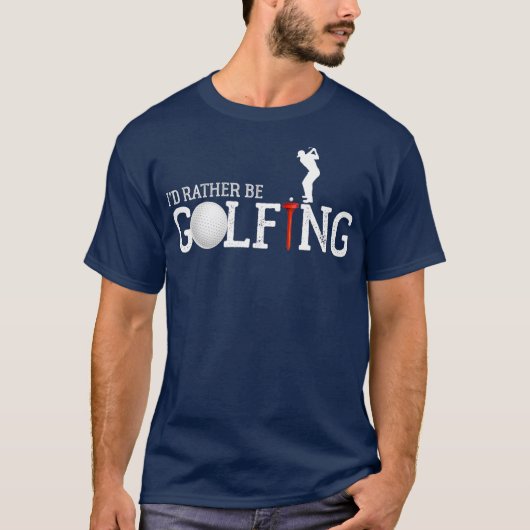 Id lieber Golf spielen T-Shirt (Vorderseite)