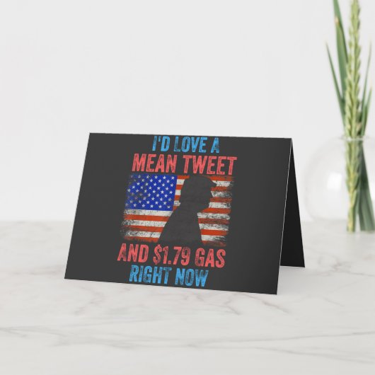 I'd Love A Mean Tweet Feiertagskarte (Vorderseite)
