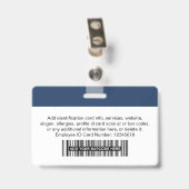 ID-Namen für Unternehmen Mitarbeiter Ausweis (Rückseite mit Clip)