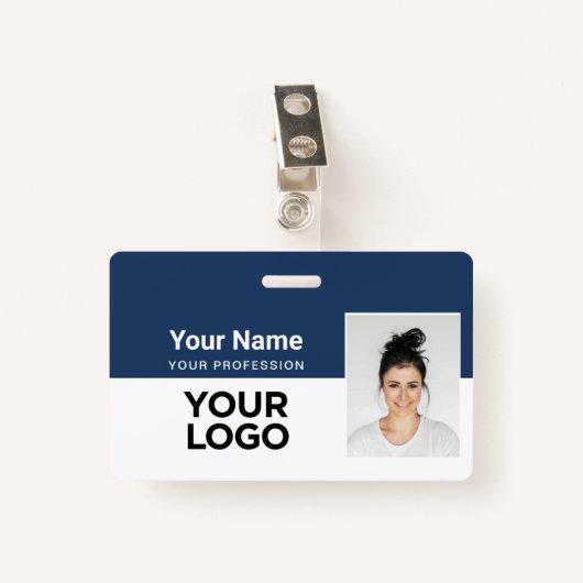 ID-Namen für Unternehmen Mitarbeiter Ausweis (Vorderseite mit Klammer)