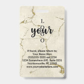 ID-Nummer des Mitarbeiters der Classic Marble Conv Ausweis (Back)