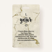 ID-Nummer des Mitarbeiters der Classic Marble Conv Ausweis (Rückseite)