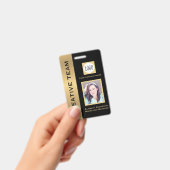 ID-Plakette für Schwarz und Gold Creative Führungs Ausweis (Handheld)
