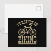 ID RATHER BE BIKING Funny Cycling Bicycle Rider Postkarte (Vorne/Hinten)