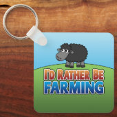 I'd Rather be Farming! (Virtual Farming) Schlüsselanhänger (Vorderseite)