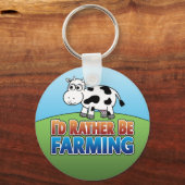 I'd Rather be Farming! (Virtual Farming) Schlüsselanhänger (Vorderseite)