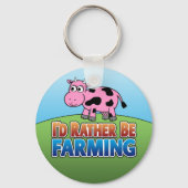 I'd Rather be Farming! (Virtual Farming) Schlüsselanhänger (Vorderseite)