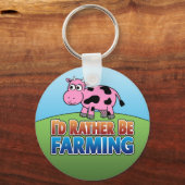 I'd Rather be Farming! (Virtual Farming) Schlüsselanhänger (Vorderseite)