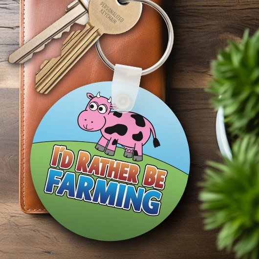 I'd Rather be Farming! (Virtual Farming) Schlüsselanhänger