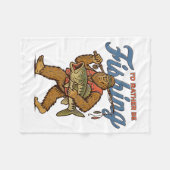 I'd Rather Be Fishing Bigfoot Fleecedecke (Vorderseite (Horizontal))