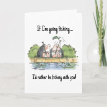 I'd Rather be Fishing with You Hedgehog Greeting 