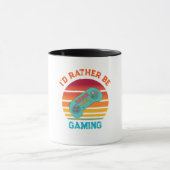Id Rather Be Gaming Retro Design Tasse (Zentrum)