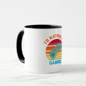 Id Rather Be Gaming Retro Design Tasse (Vorderseite Links)