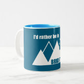 I'd Rather Be In Brighton Utah Mountain Zweifarbige Tasse (Vorderseite Links)