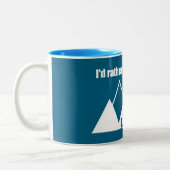 I'd Rather Be In La Plagne France Mountain Zweifarbige Tasse (Links)