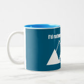 I'd Rather Be In Snoqualmie Washington Mountain Zweifarbige Tasse (Links)