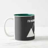 I'd Rather Be In Spearfish South Dakota Mountain Zweifarbige Tasse (Links)