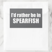 I'd Rather Be In Spearfish South Dakota Rechteckiger Aufkleber (Tasche)